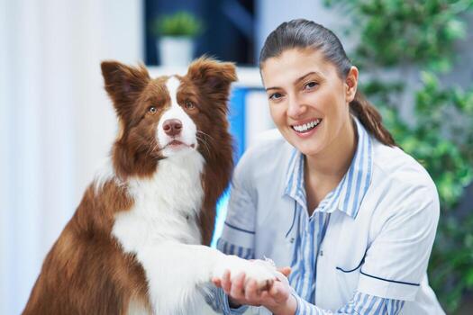 brown-border-collie-dog-during-visit-in-vet-photo